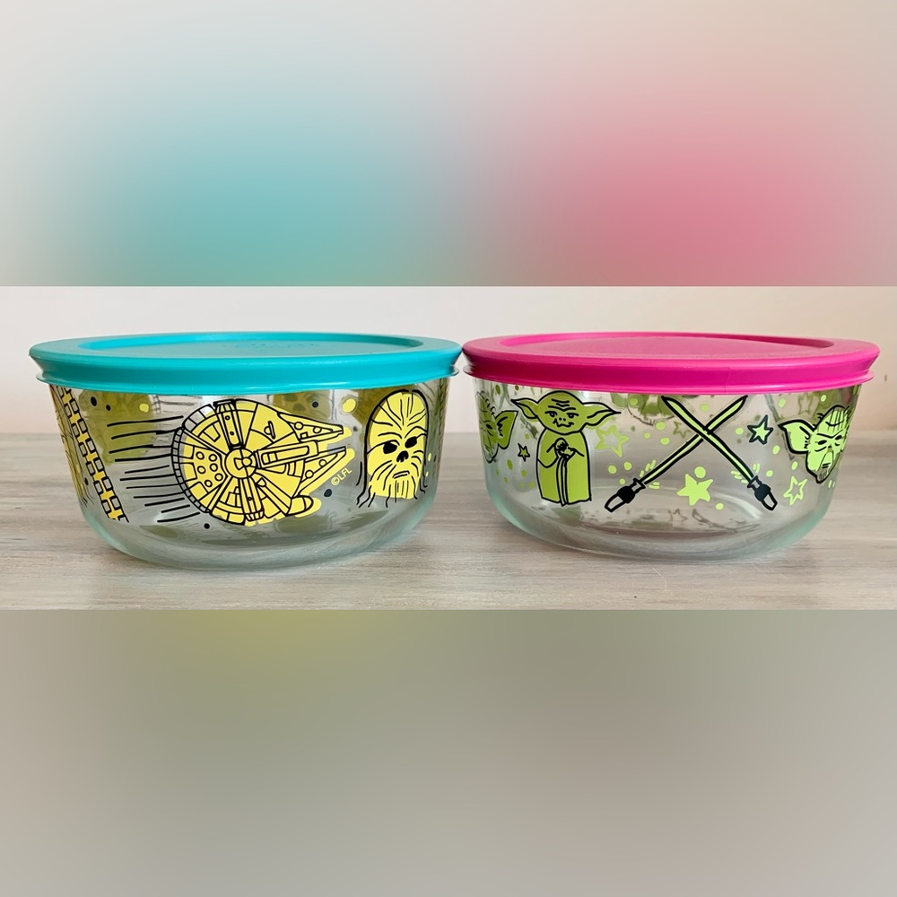 Pyrex Tupperware Star Wars Glass Storage Containers dishwasher microwave safe
